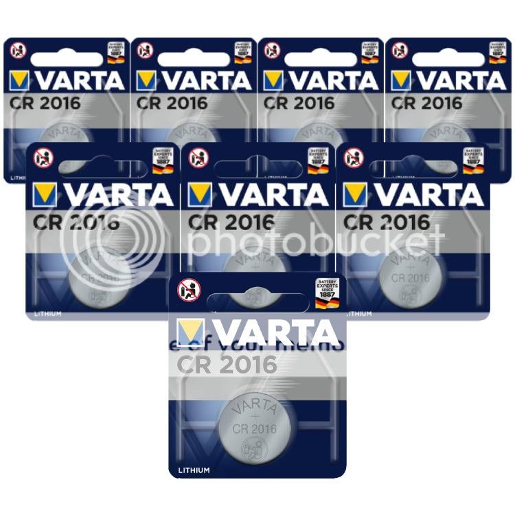 8 VARTA CR2016 LITHIUM BATTERY 3V COIN CELL BUTTON DL2016 ECR2016 EXP